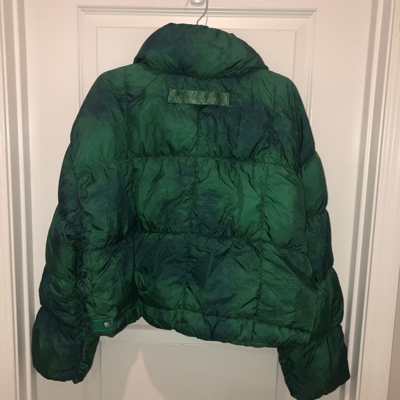 New FP Movement Free People In A Bubble Patch Puffer Jacket Coat Green sz M - Picture 11 of 11